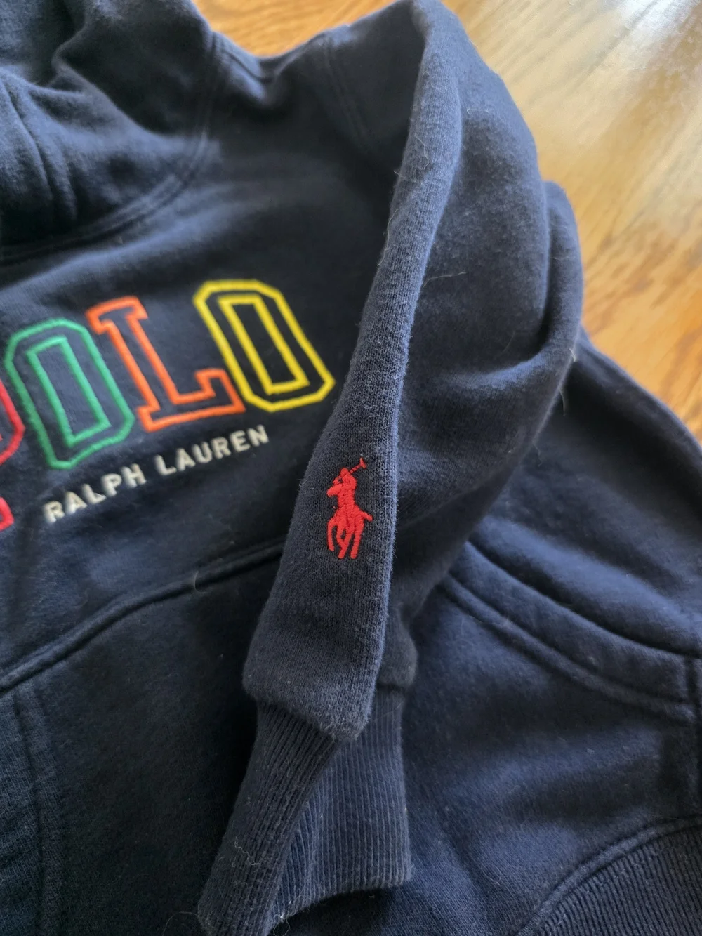 Ralph Lauren Kids Navy 'POLO' Hooded Sweatshirt